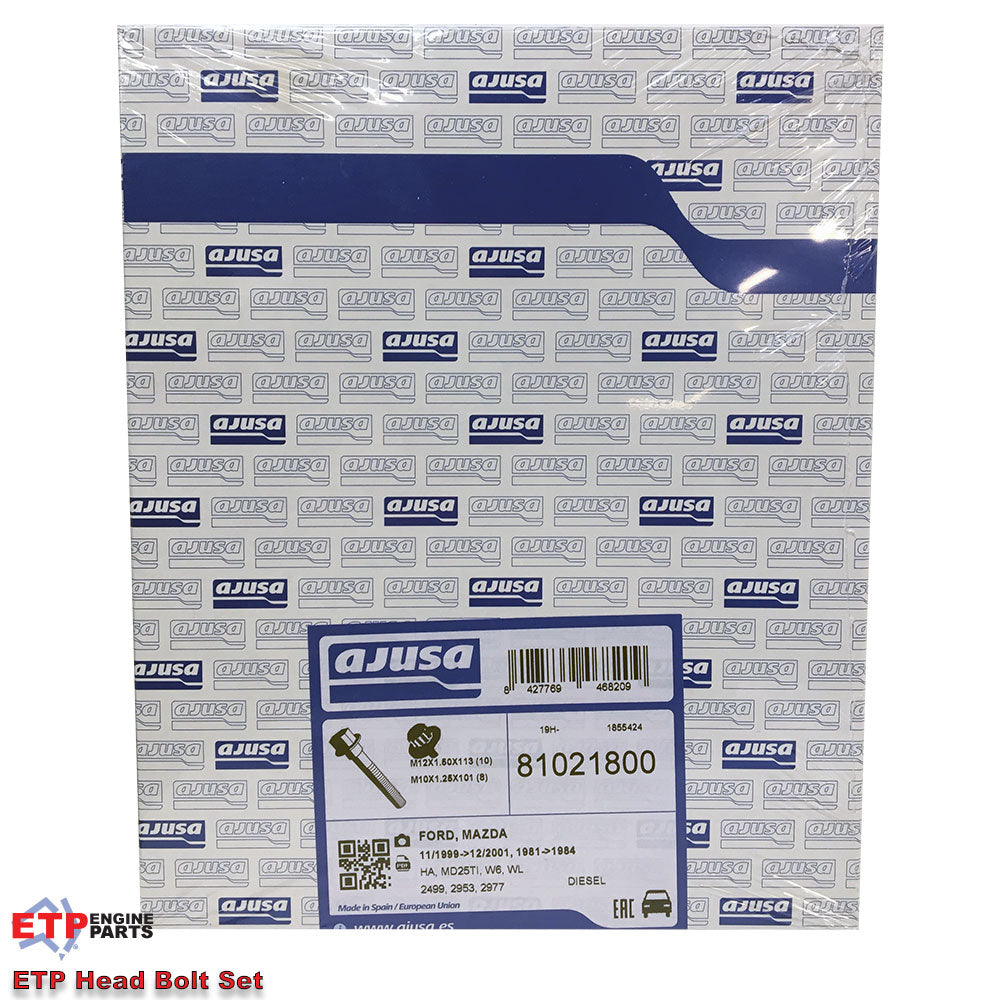 ETP's Head Bolt Set for WL (12 valve) suits Mazda Bravo & Ford Courier