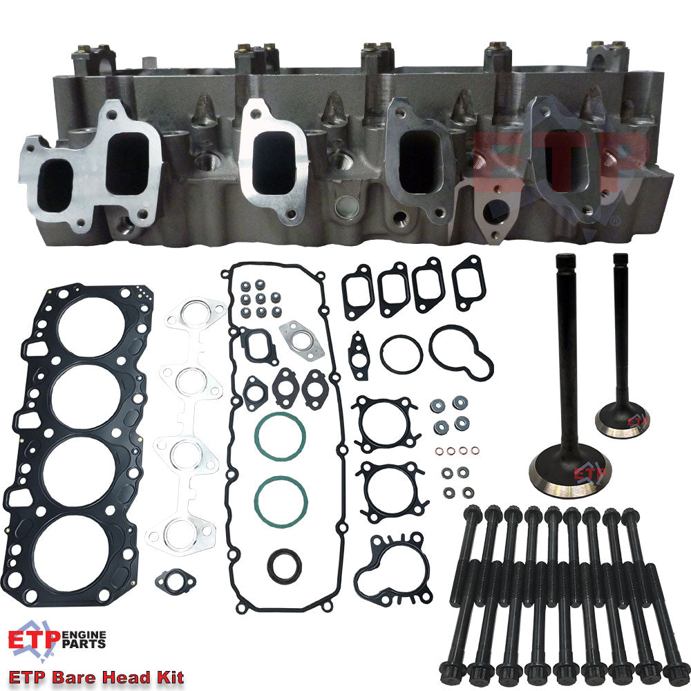 ETP's Bare Cylinder Head Kit for Toyota 1KZT Supplied ETP Ultimate VRS, Valves and Head Bolts