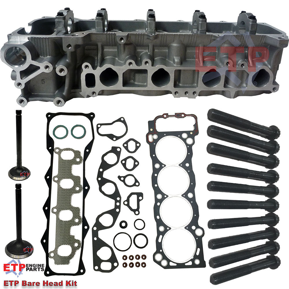 ETP's Bare Cylinder Head Kit for Toyota 2RZ Supplied ETP Ultimate VRS, Valves and Head Bolts