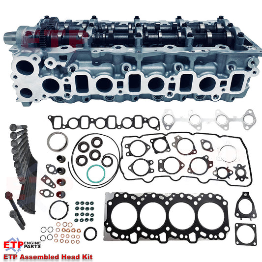 ETP's Assembled Cylinder Head Kit for Toyota Prado 3.0L Diesel 1KD - includes ETP Ultimate VRS gasket set and head bolts.