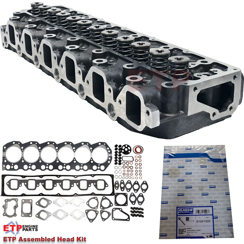 ETP's Assembled Cylinder Head Kit for Nissan TD42 Supplied with VRS Gasket Set and Head Bolts