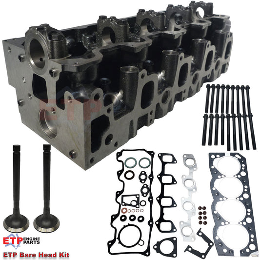 ETP's Bare Cylinder Head Kit for Toyota 3L Supplied ETP Ultimate VRS, Valves and Head Bolts