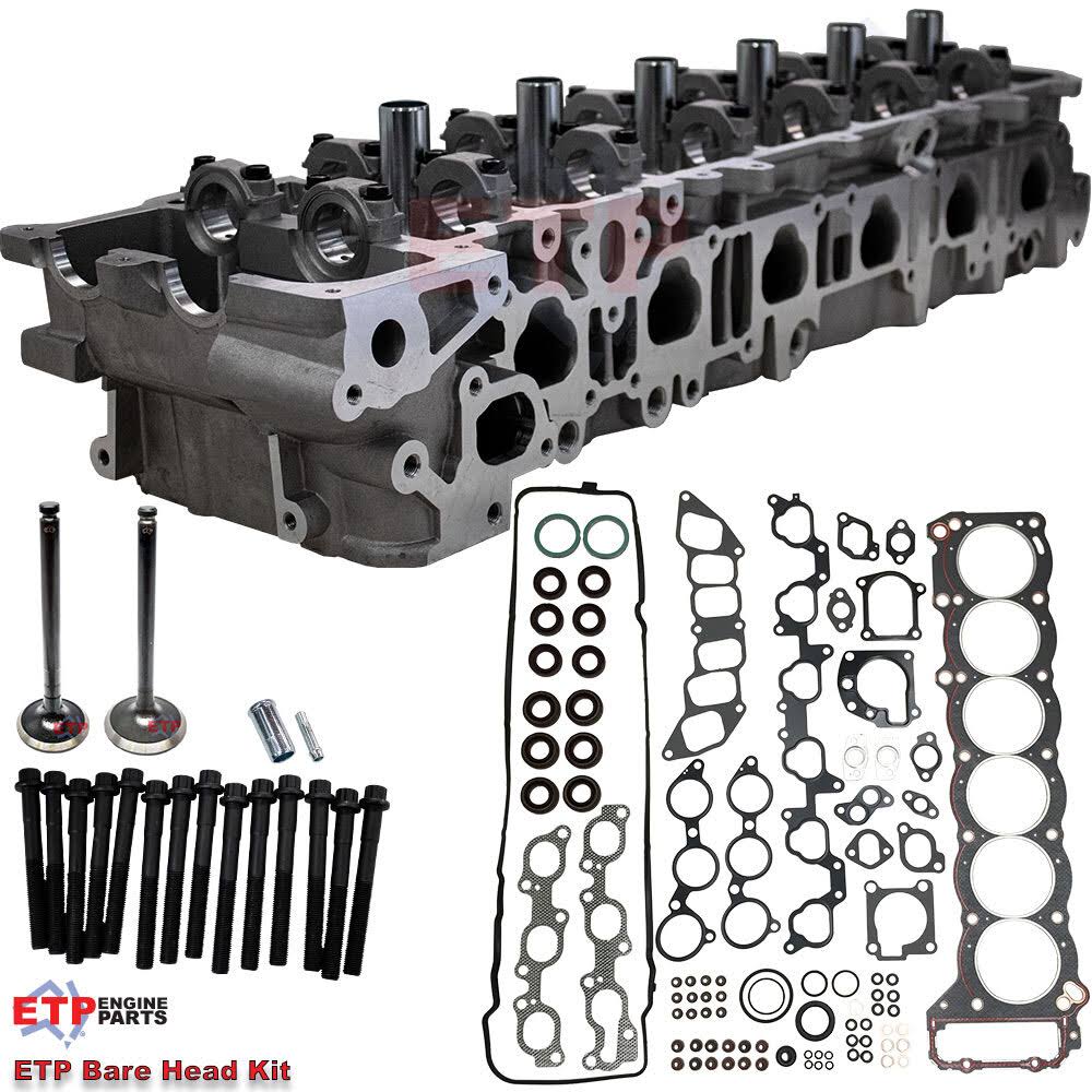 ETP's Bare Cylinder Head Kit for Toyota 1FZ 100 Series Supplied ETP Ultimate VRS, Valves and Head Bolts
